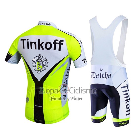 Tinkoff Ropa Ciclismo Culotte Corto 2017 Mangas Cortas Brillante Verde